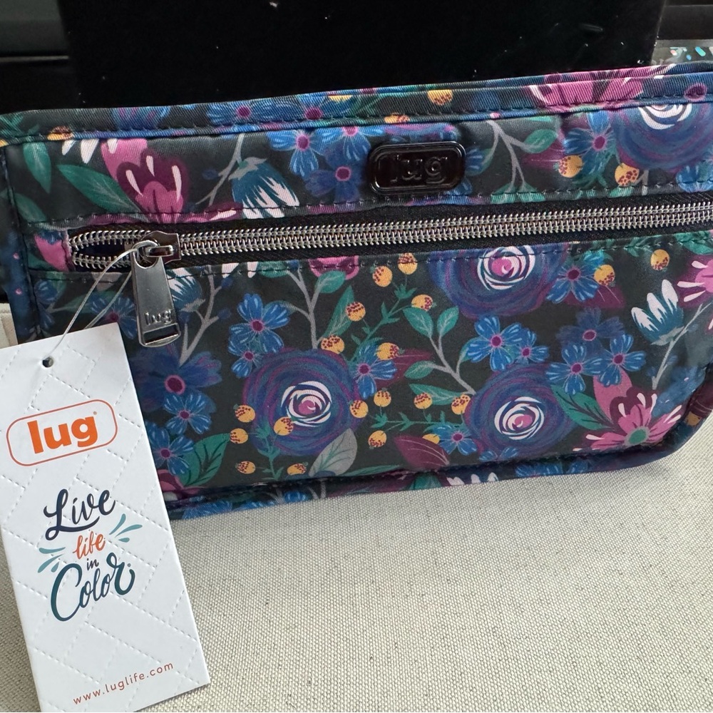 Lug  Colorful Blues & Purples Floral Travel Bag - Picture 9 of 9